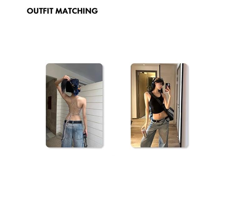 Vintage Washed Wide Leg Loose Low Rise Jeans - Image 4