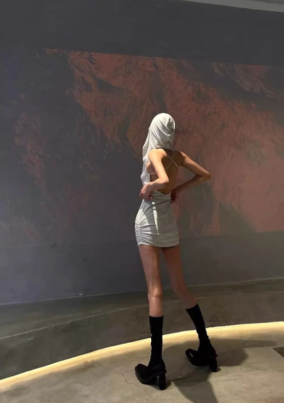 Hooded Waisted Hottie Short Dress - Image 3
