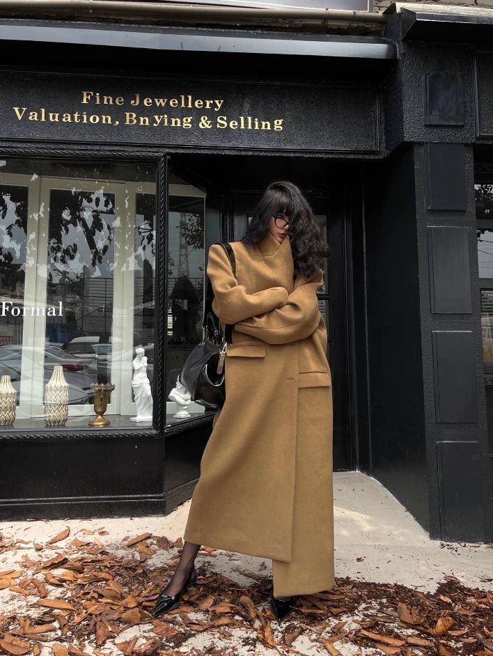 Reversible Broadcloth Shoulder Pad Wool Jacket - Image 2