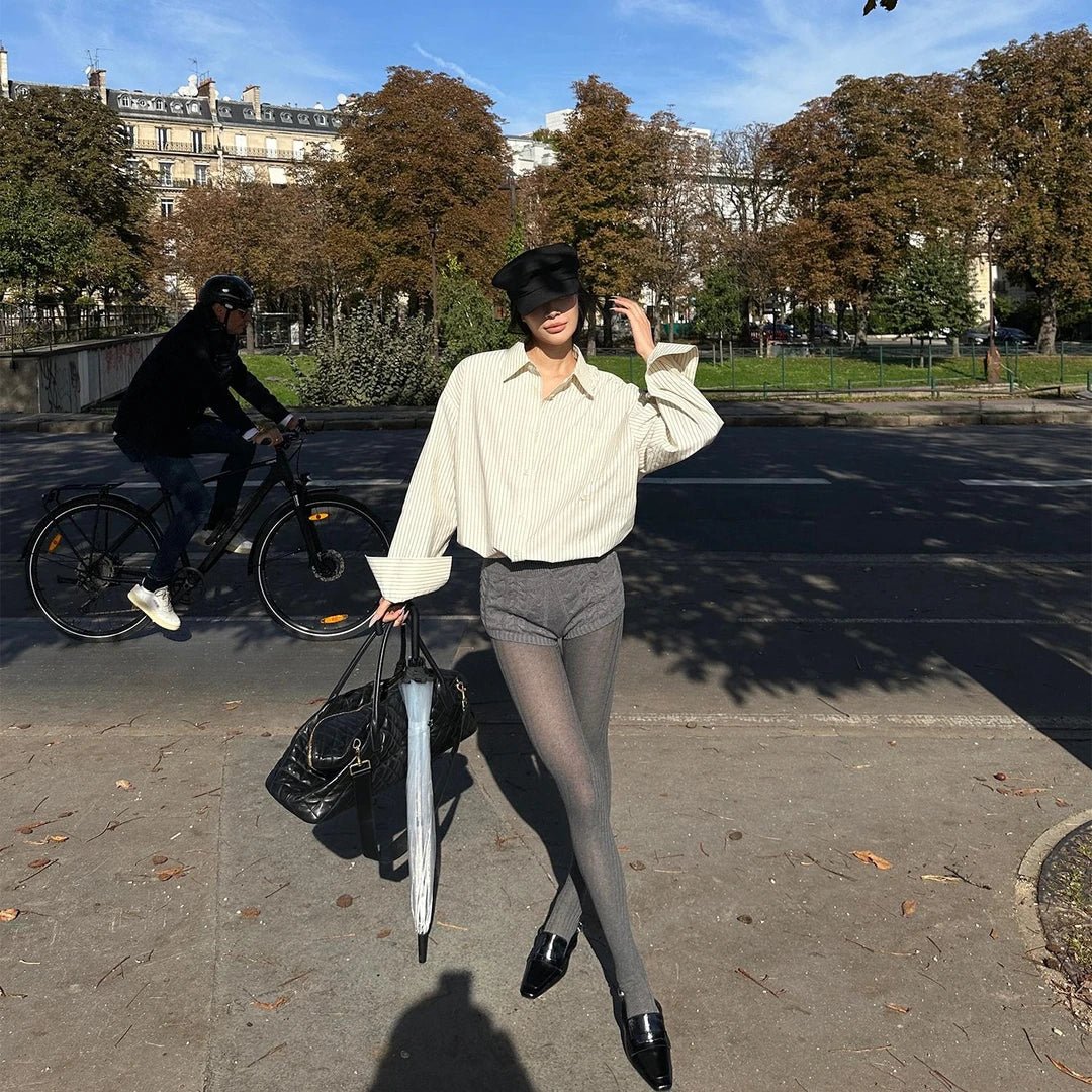 Loose silhouette striped shirt - Image 2