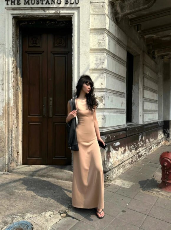 Slim Long Halter Dress