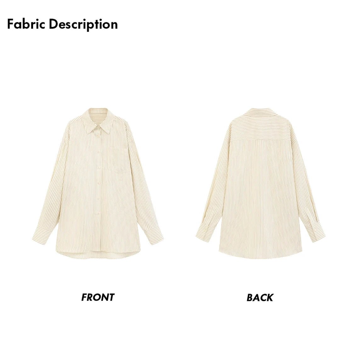 Loose silhouette striped shirt - Image 4