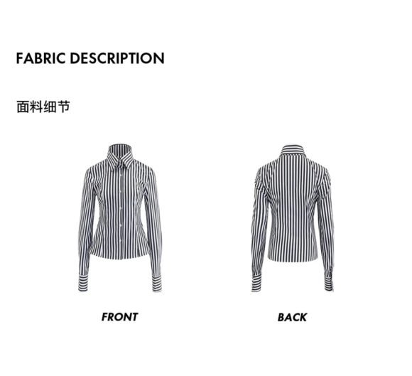 Workplace Thin Hot Girl Waisted Temperament Striped Shirt - Image 4