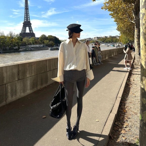 Loose silhouette striped shirt - Image 3
