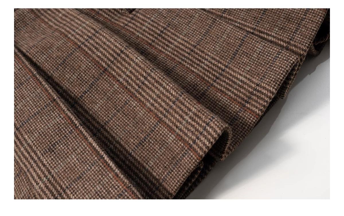 Plaid Anti-Walking Pleated Low Waist Half Skirt - Image 5